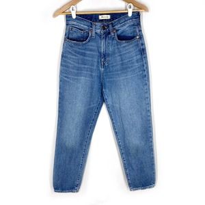 Madewell Mom Jeans Downey Wash Blue High Rise 100% Cotton The Momjean 26